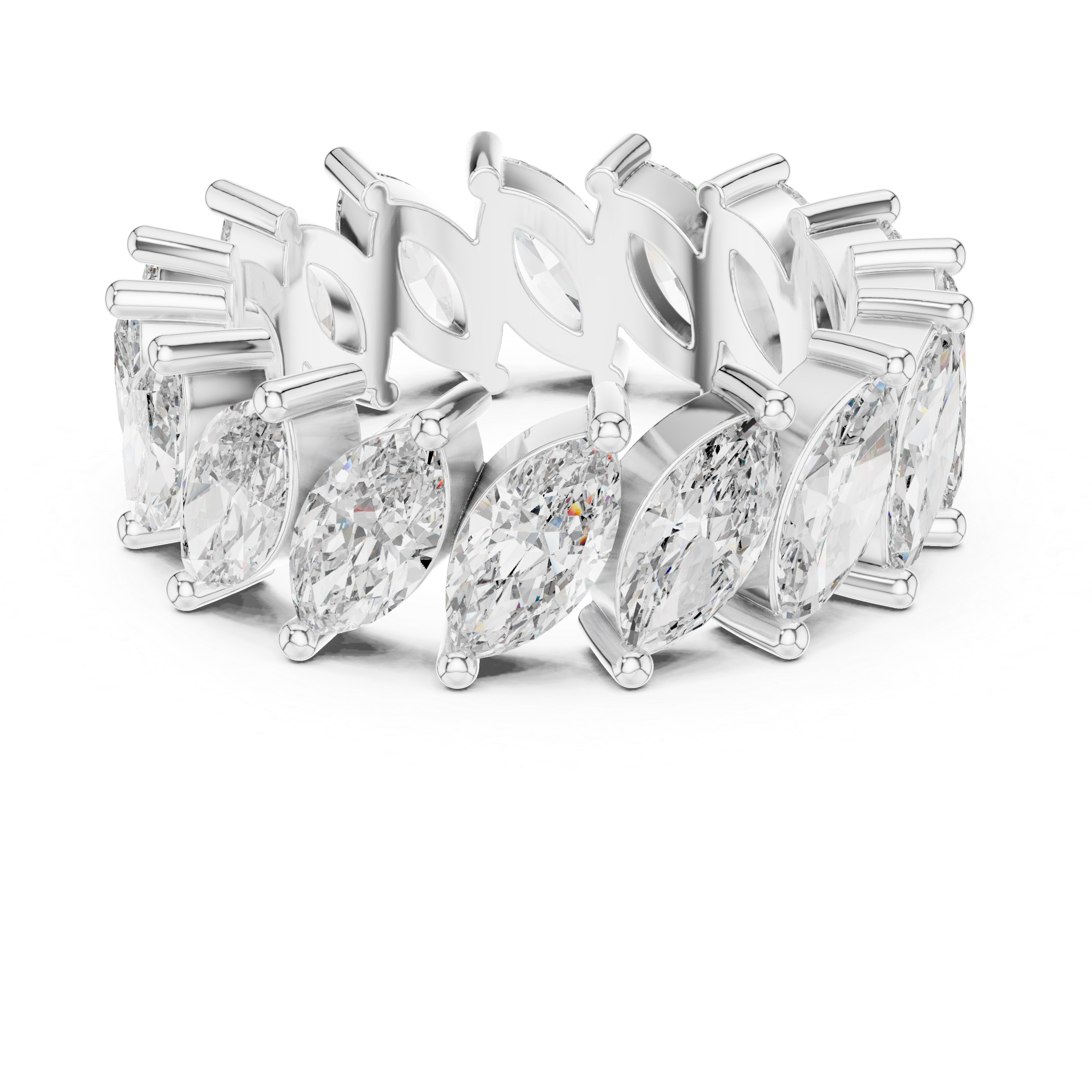 Eternity Ring with Marquise-Cut Diamonds