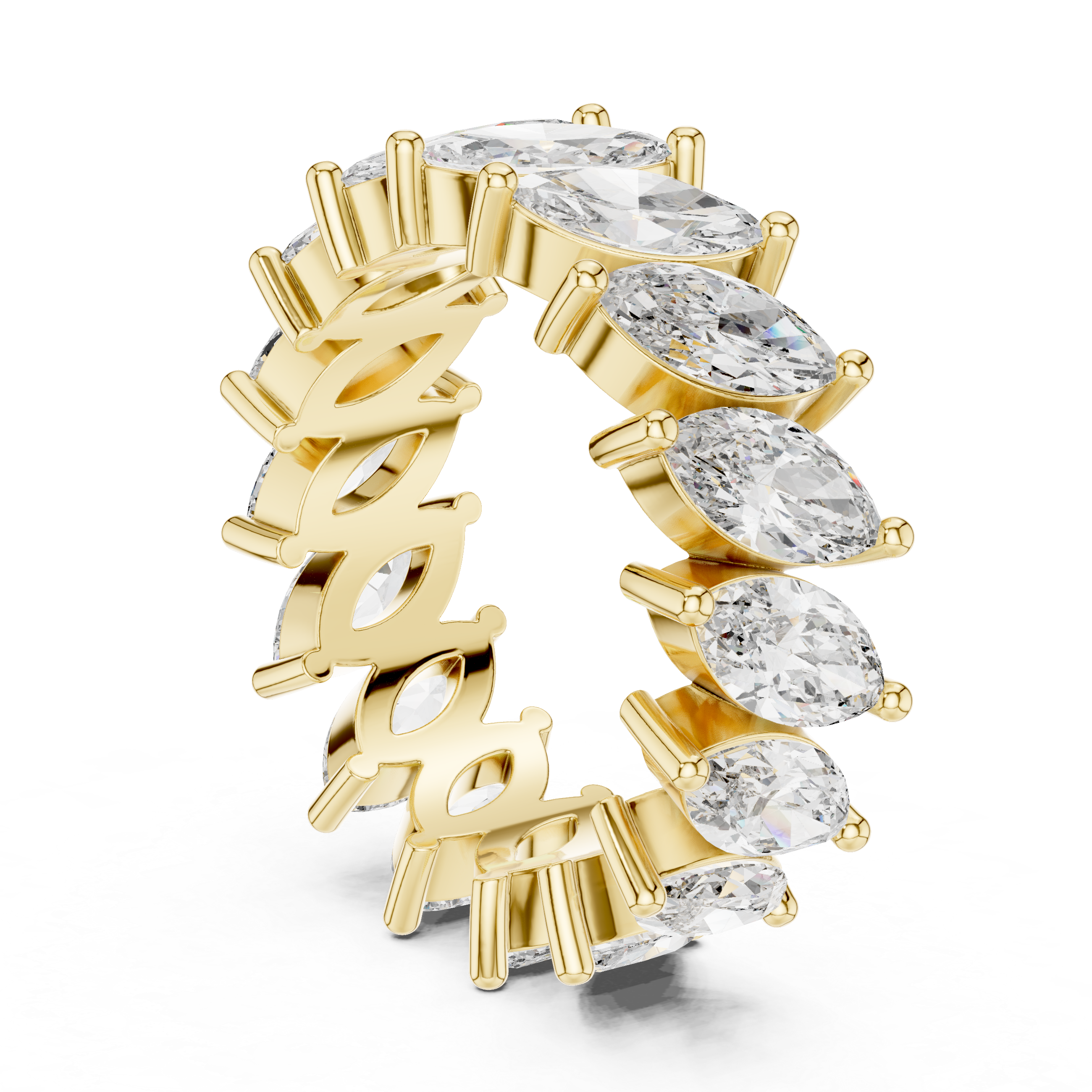 Eternity Ring with Marquise-Cut Diamonds
