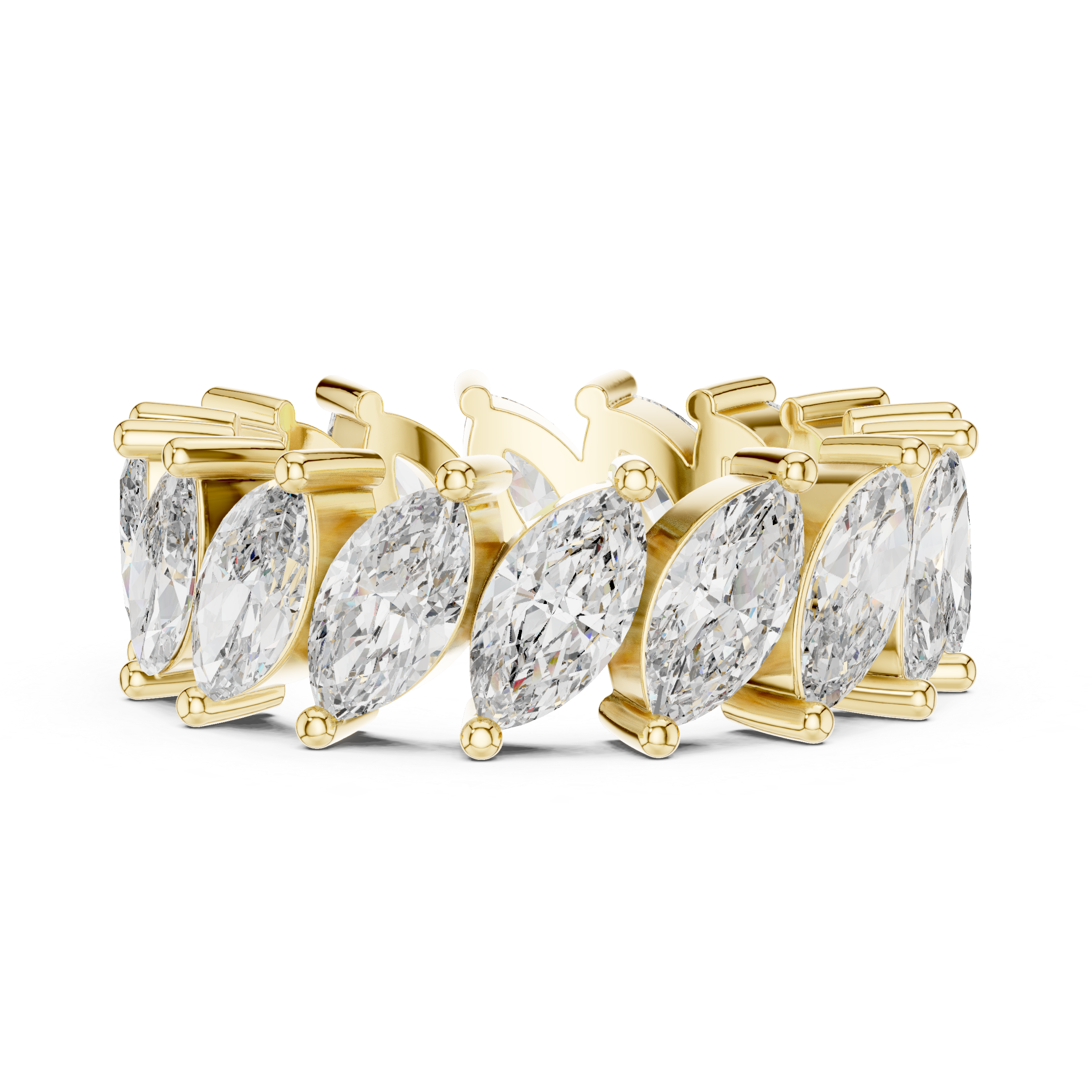 Eternity Ring with Marquise-Cut Diamonds