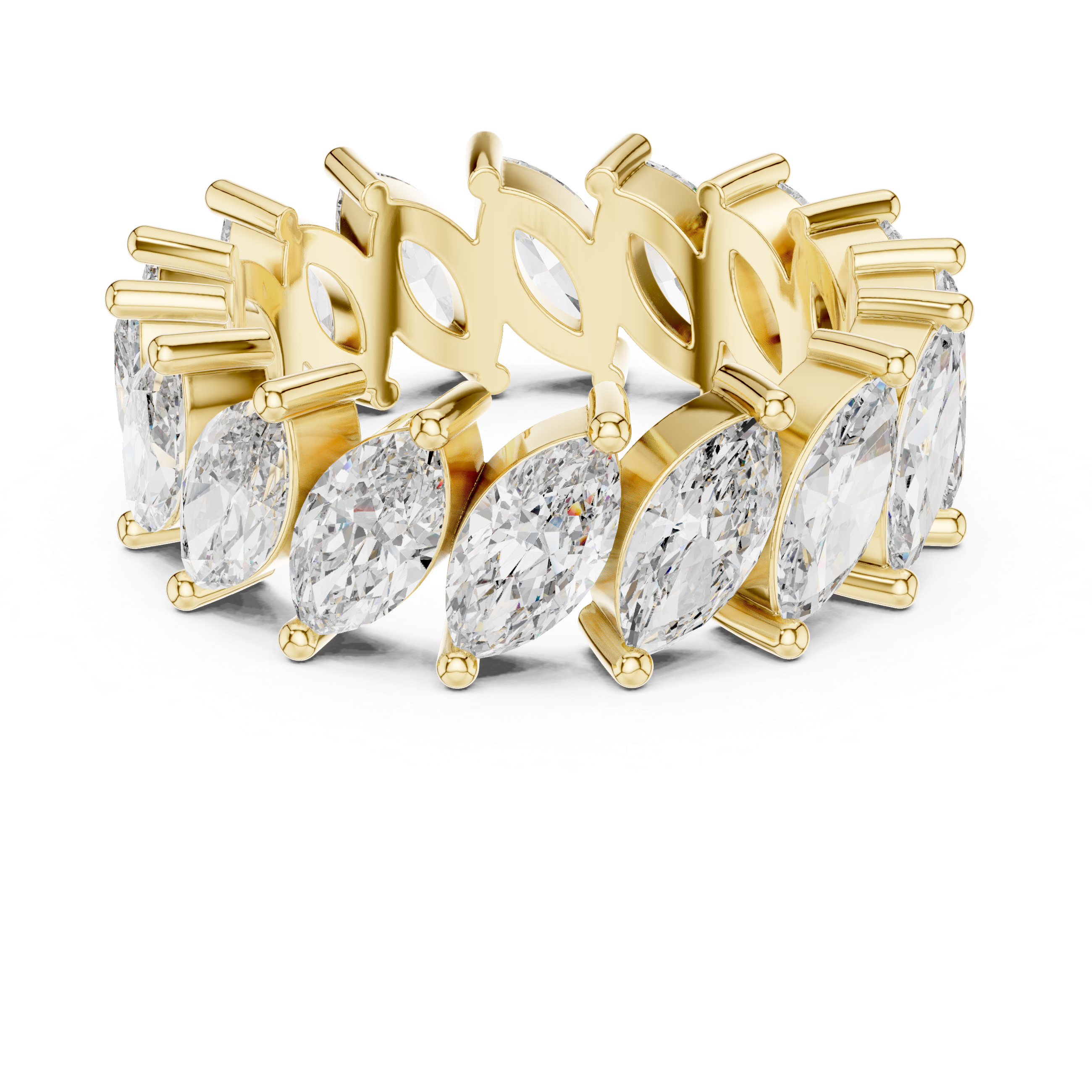 Eternity Ring with Marquise-Cut Diamonds