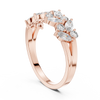Cluster Ring with Mixed-Cut Diamonds in a Floral-Inspired Design