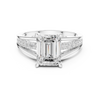 Engagement Ring with Emerald-Cut Center Diamond and Pav‚ Accents