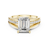 Engagement Ring with Emerald-Cut Center Diamond and Pav‚ Accents