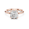 Solitaire Engagement Ring with Cushion-Cut Diamond and Eight-Prong Setting