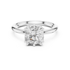 Solitaire Engagement Ring with Cushion-Cut Diamond and Eight-Prong Setting