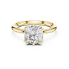 Solitaire Engagement Ring with Cushion-Cut Diamond and Eight-Prong Setting
