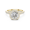 Cushion Halo Engagement Ring with Pav‚ Band