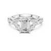 Vintage-Inspired Engagement Ring with Emerald-Cut Diamond and Milgrain Detailing