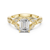 Vintage-Inspired Engagement Ring with Emerald-Cut Diamond and Milgrain Detailing