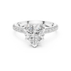 Heart-Shaped Solitaire Engagement Ring with Pav‚ Diamond Band