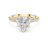Heart-Shaped Solitaire Engagement Ring with Pav‚ Diamond Band