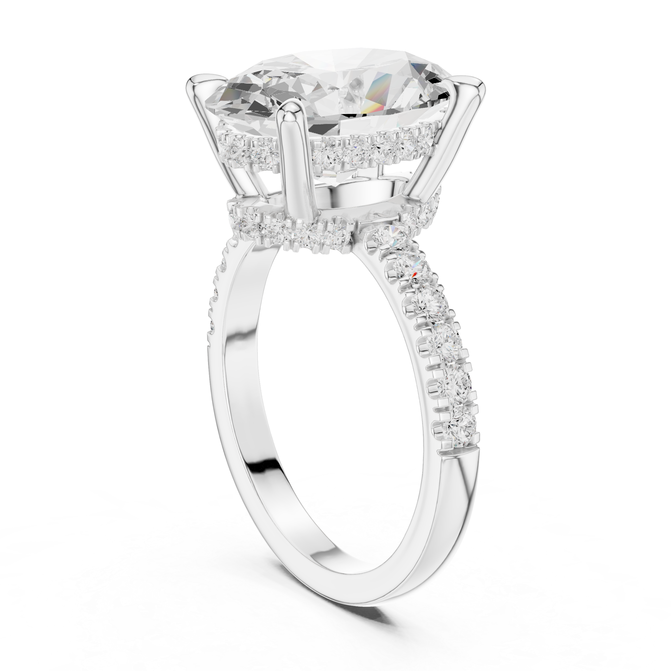Marquise-Cut Solitaire Diamond Engagement Ring