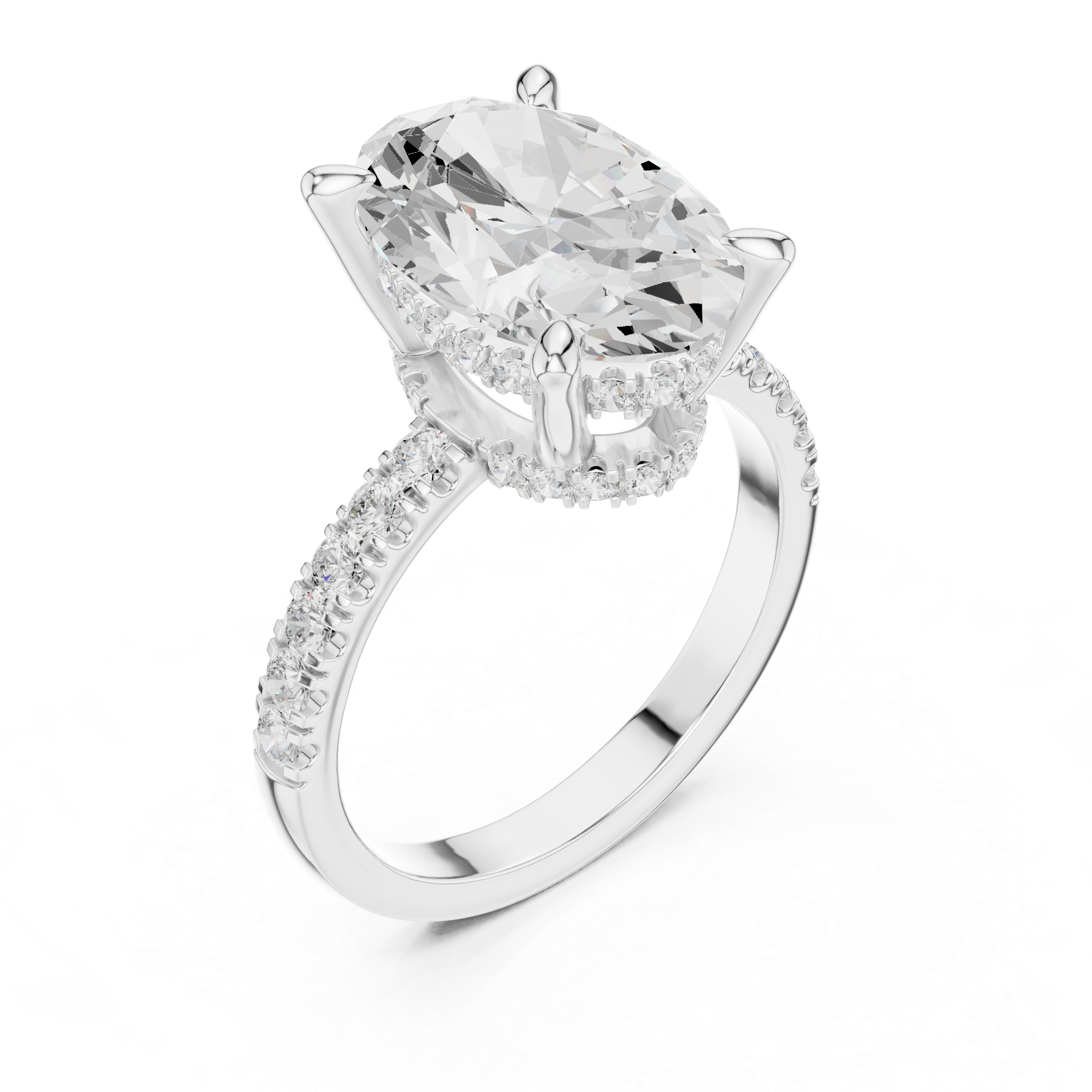 Marquise-Cut Solitaire Diamond Engagement Ring