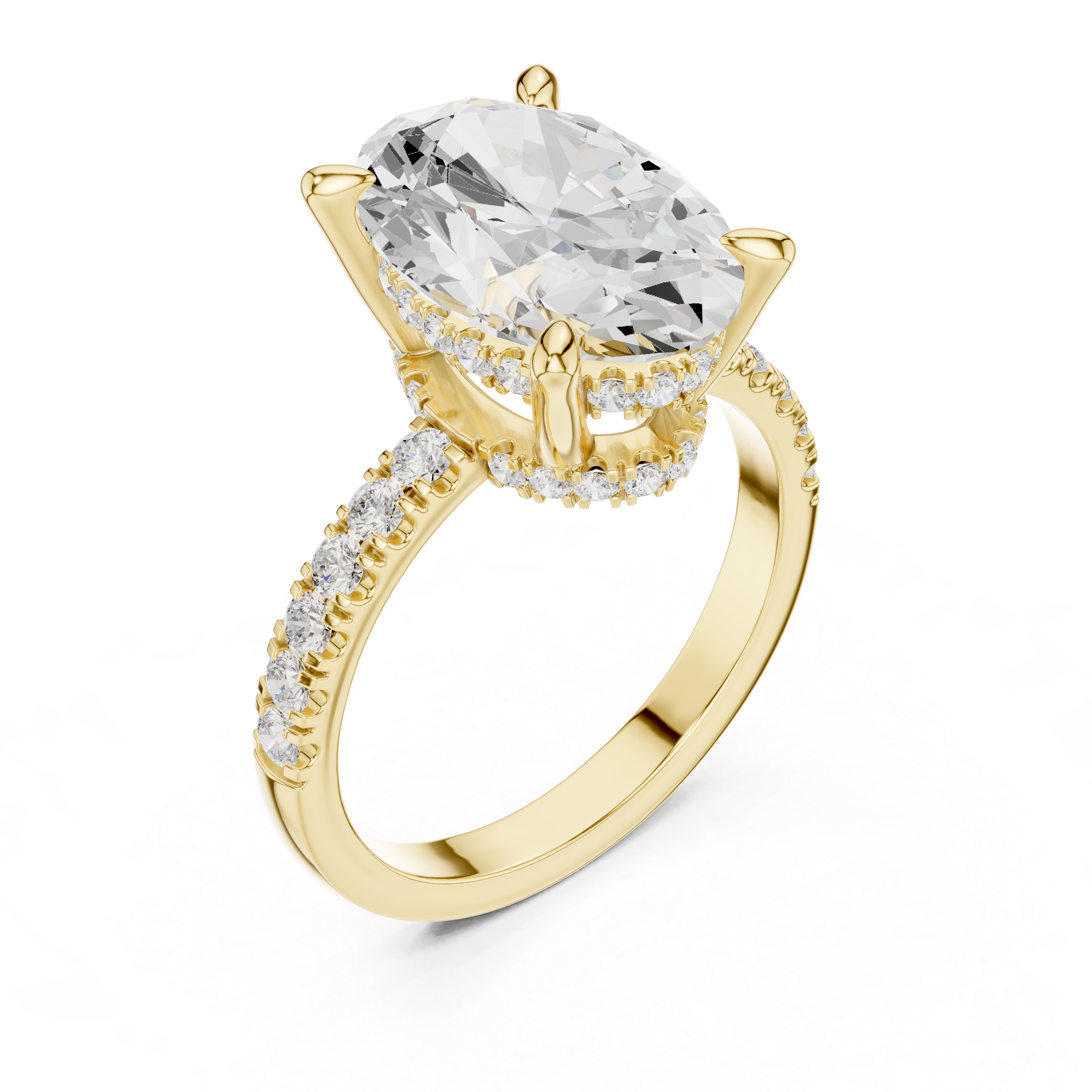 Marquise-Cut Solitaire Diamond Engagement Ring