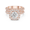 Round-Cut Diamond Halo Ring with Twisted Pav‚ Band