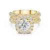 Round-Cut Diamond Halo Ring with Twisted Pav‚ Band