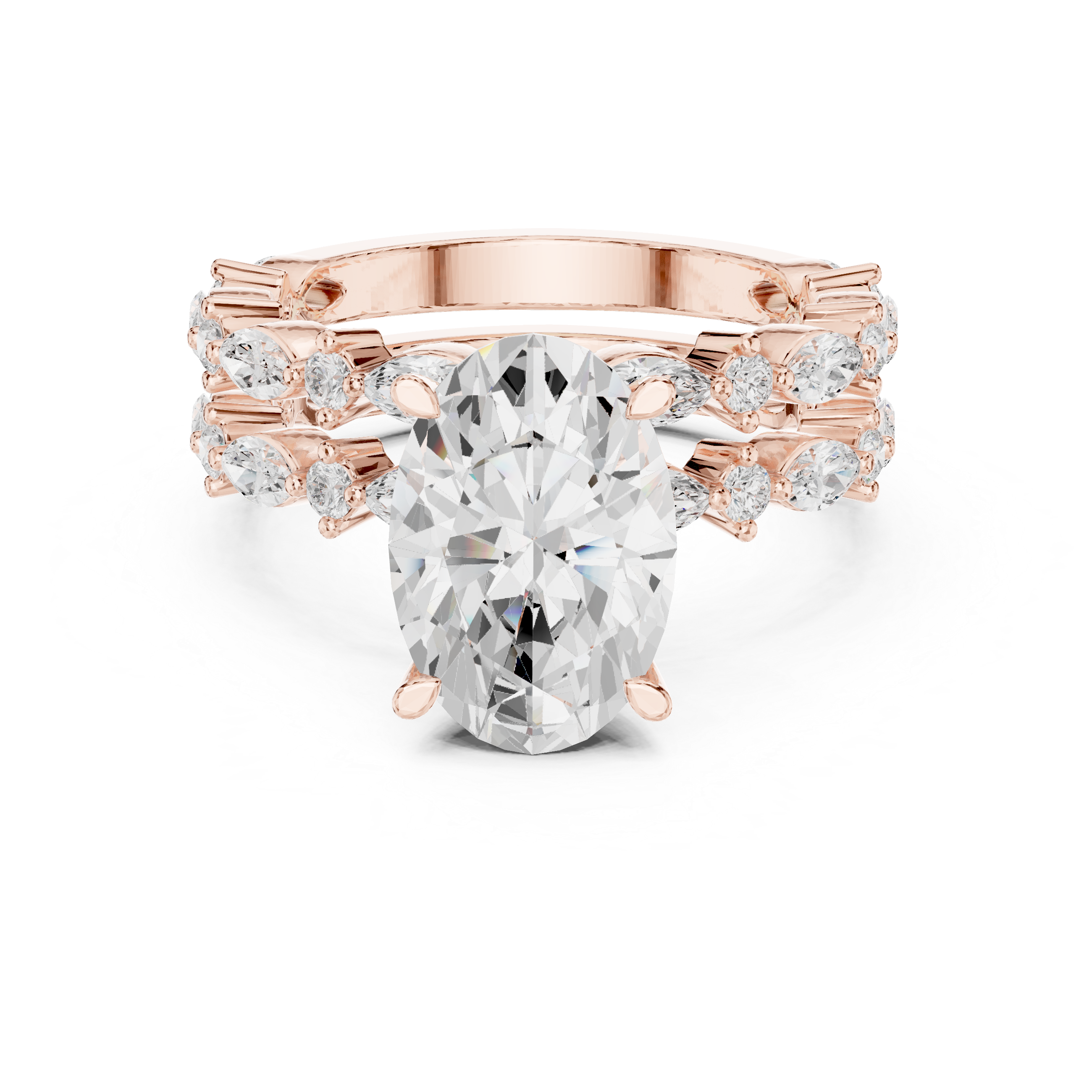 Oval Diamond Cluster Ring