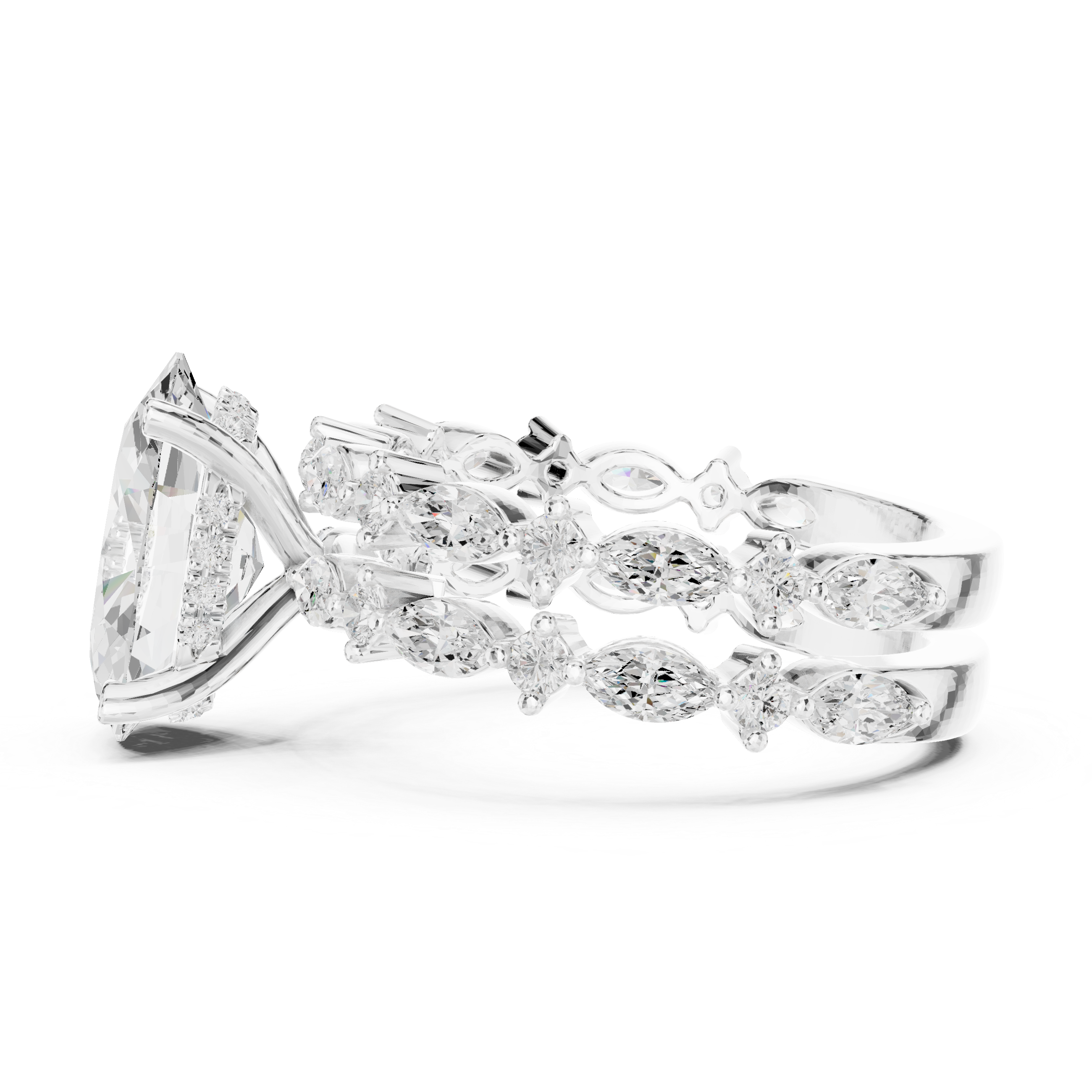 Oval Diamond Cluster Ring