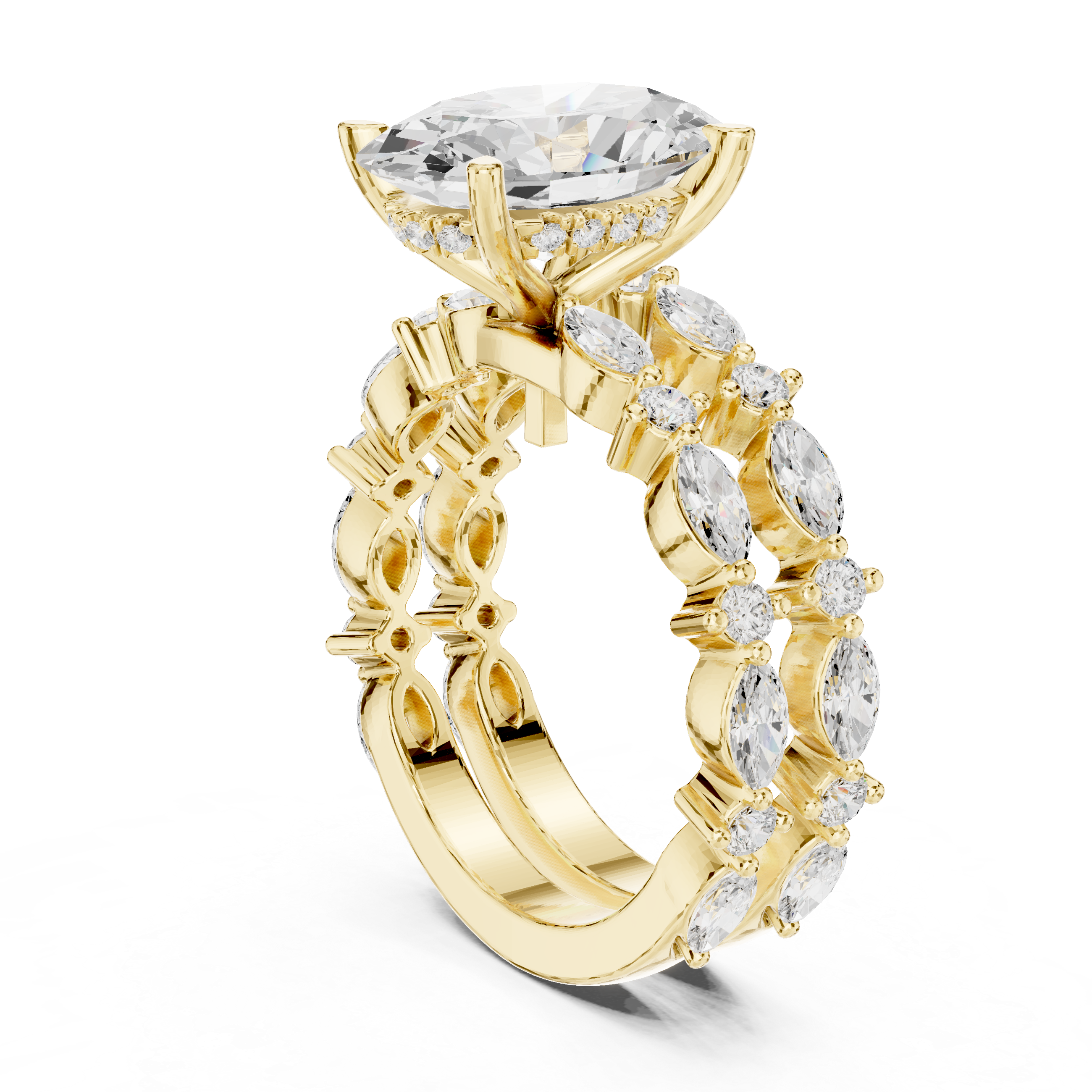 Oval Diamond Cluster Ring