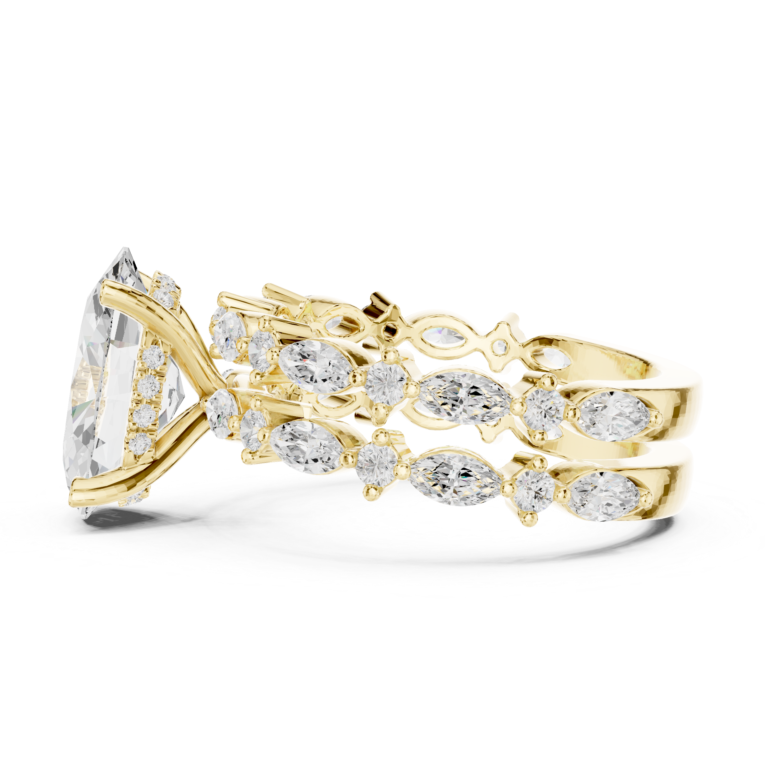 Oval Diamond Cluster Ring