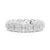 Floral Halo Diamond Eternity Band