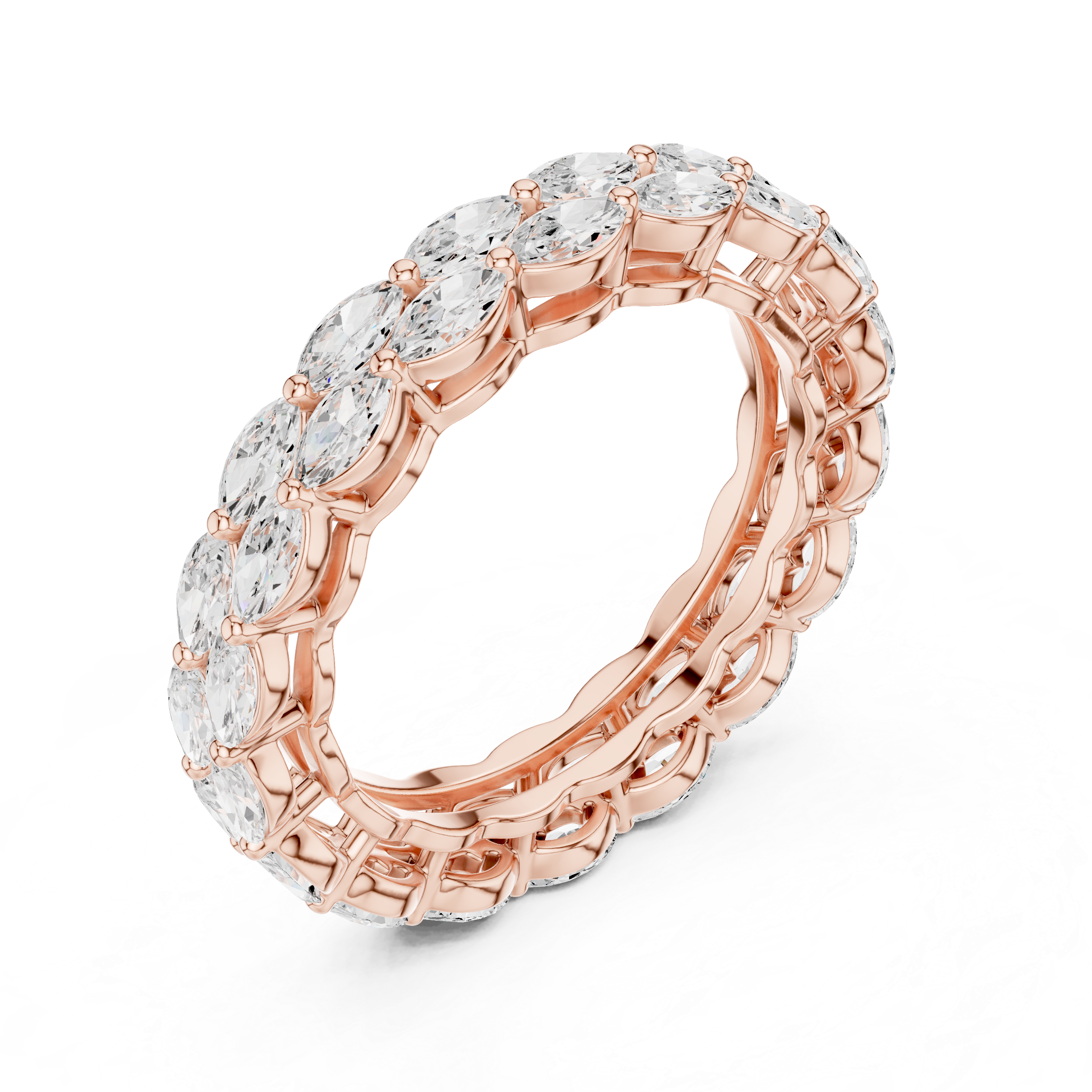 Marquise diamond eternity band