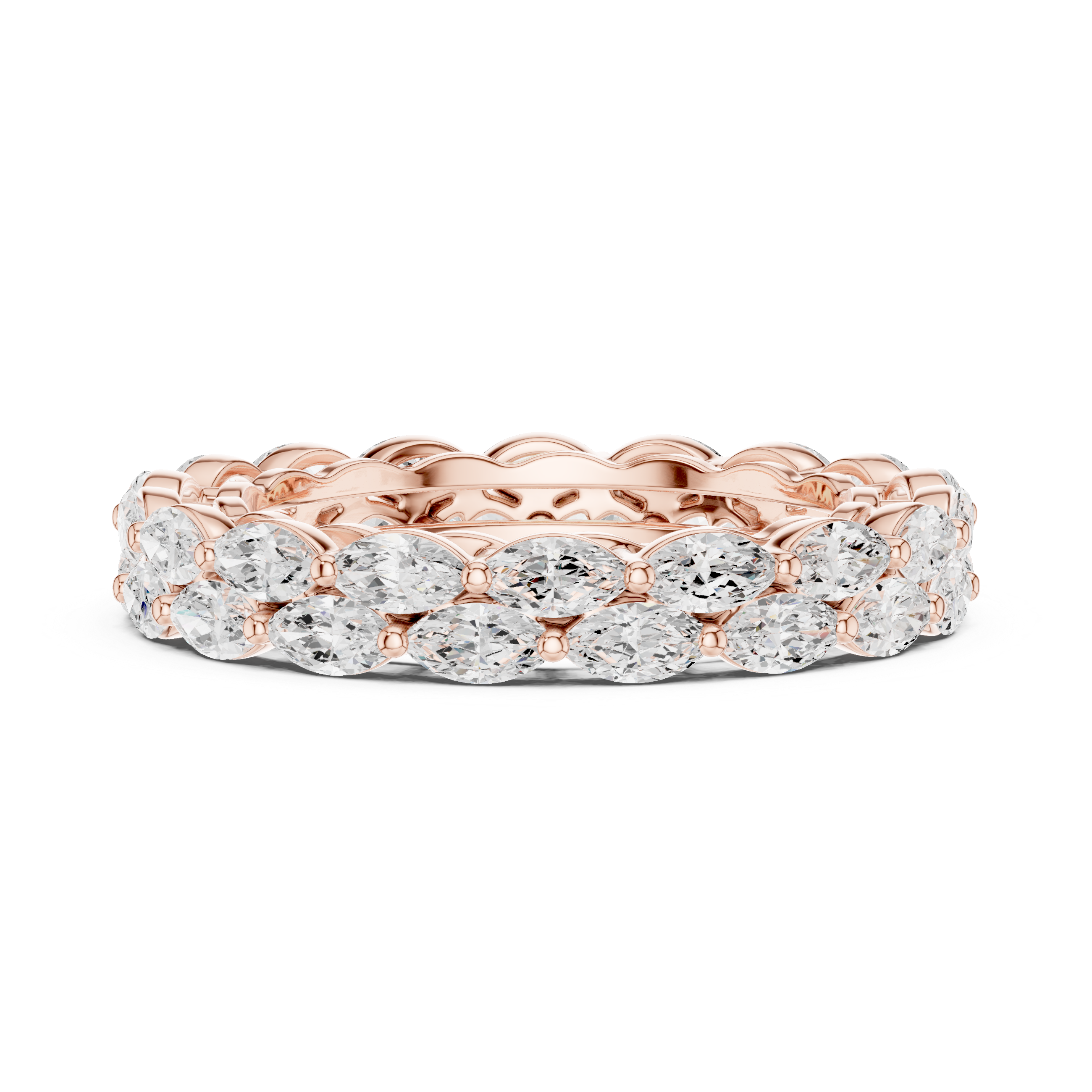 Marquise diamond eternity band