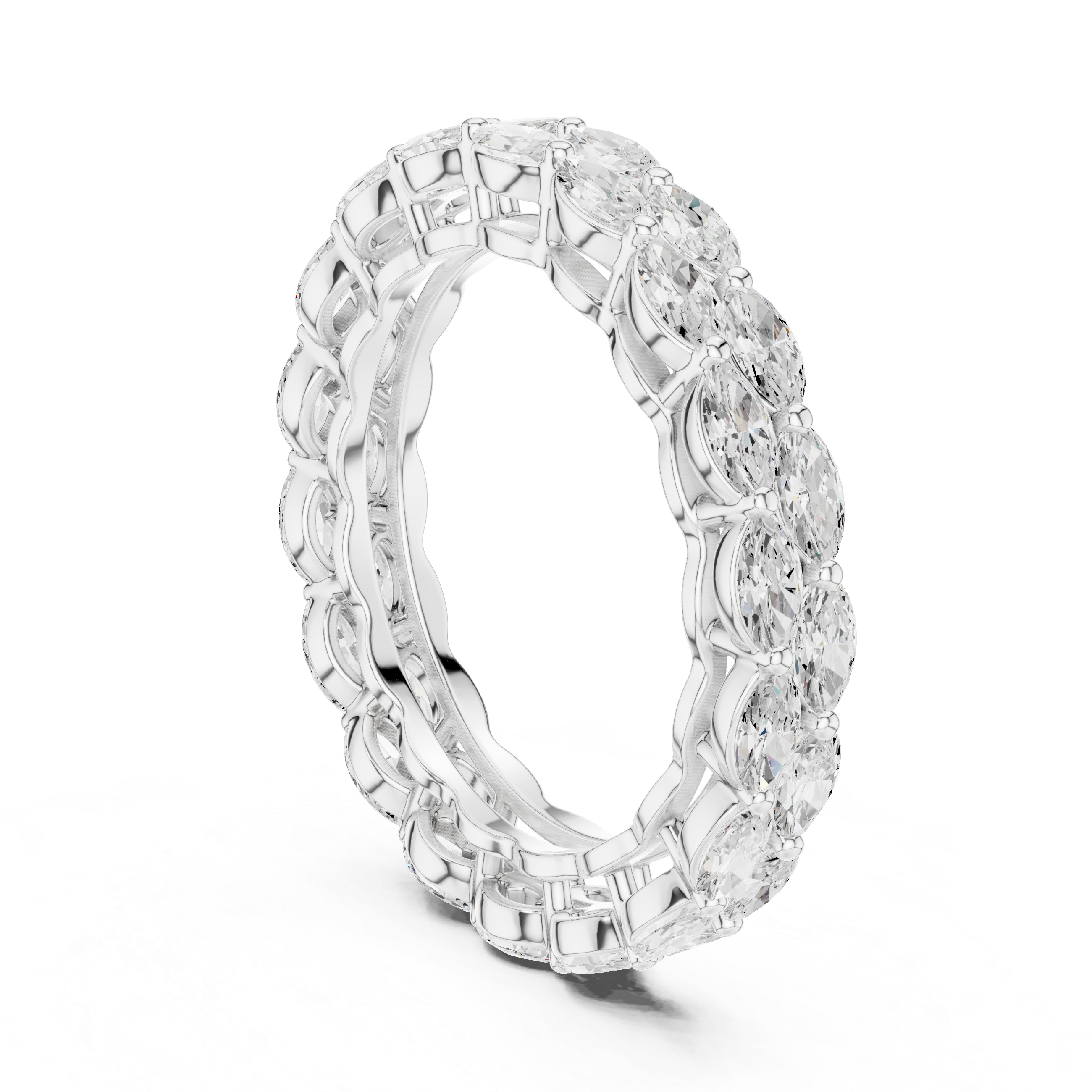 Marquise diamond eternity band