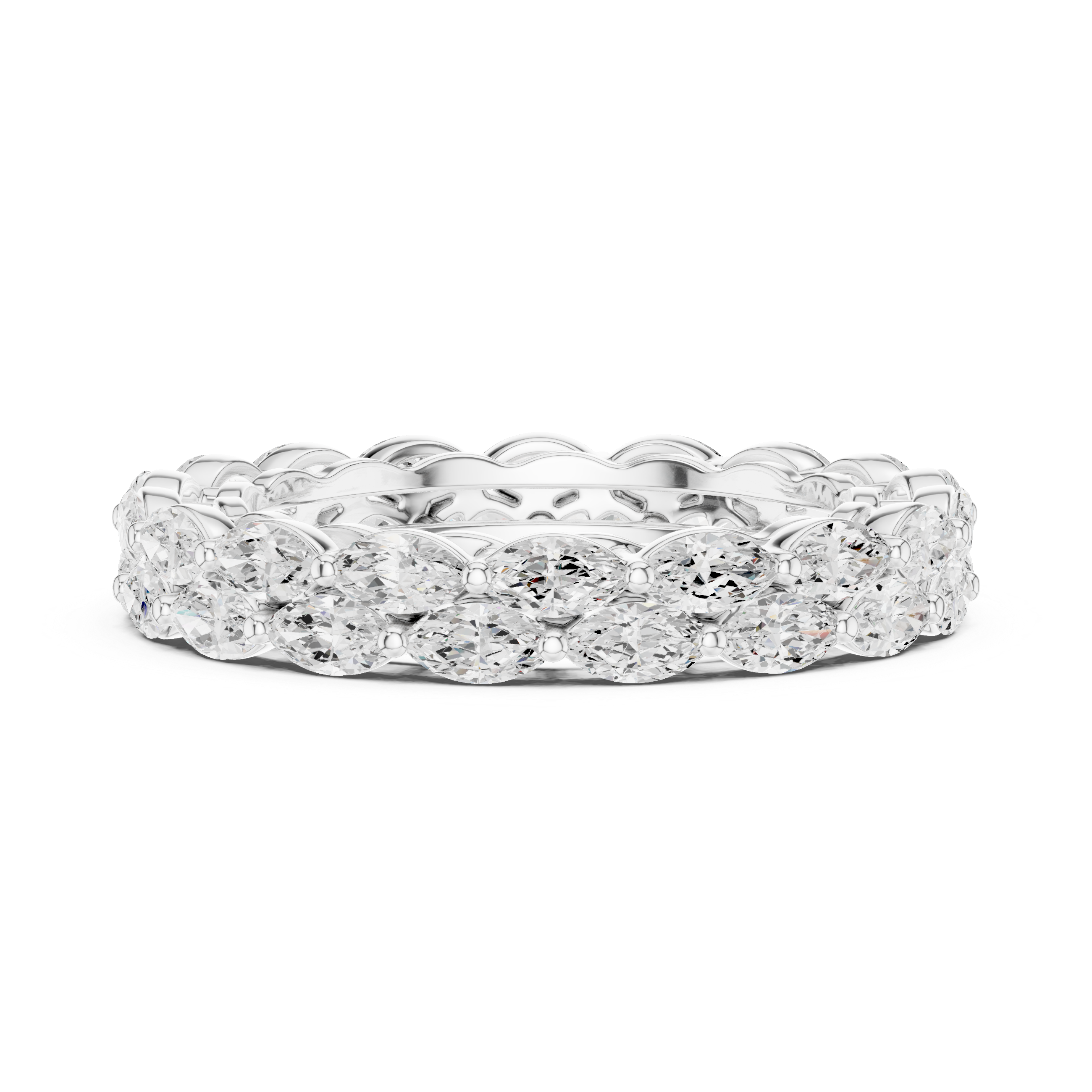 Marquise diamond eternity band