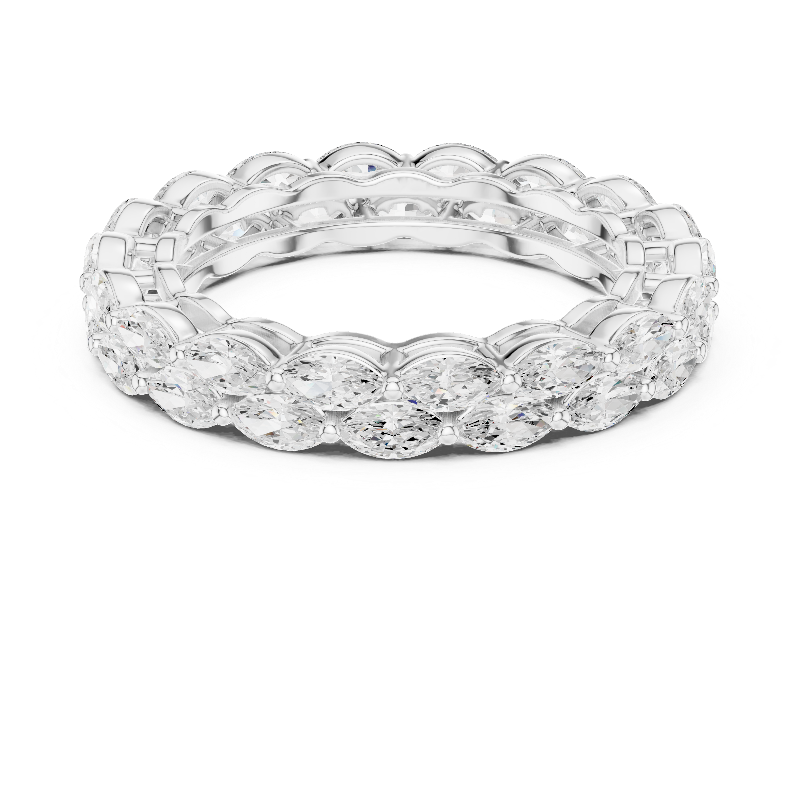 Marquise diamond eternity band