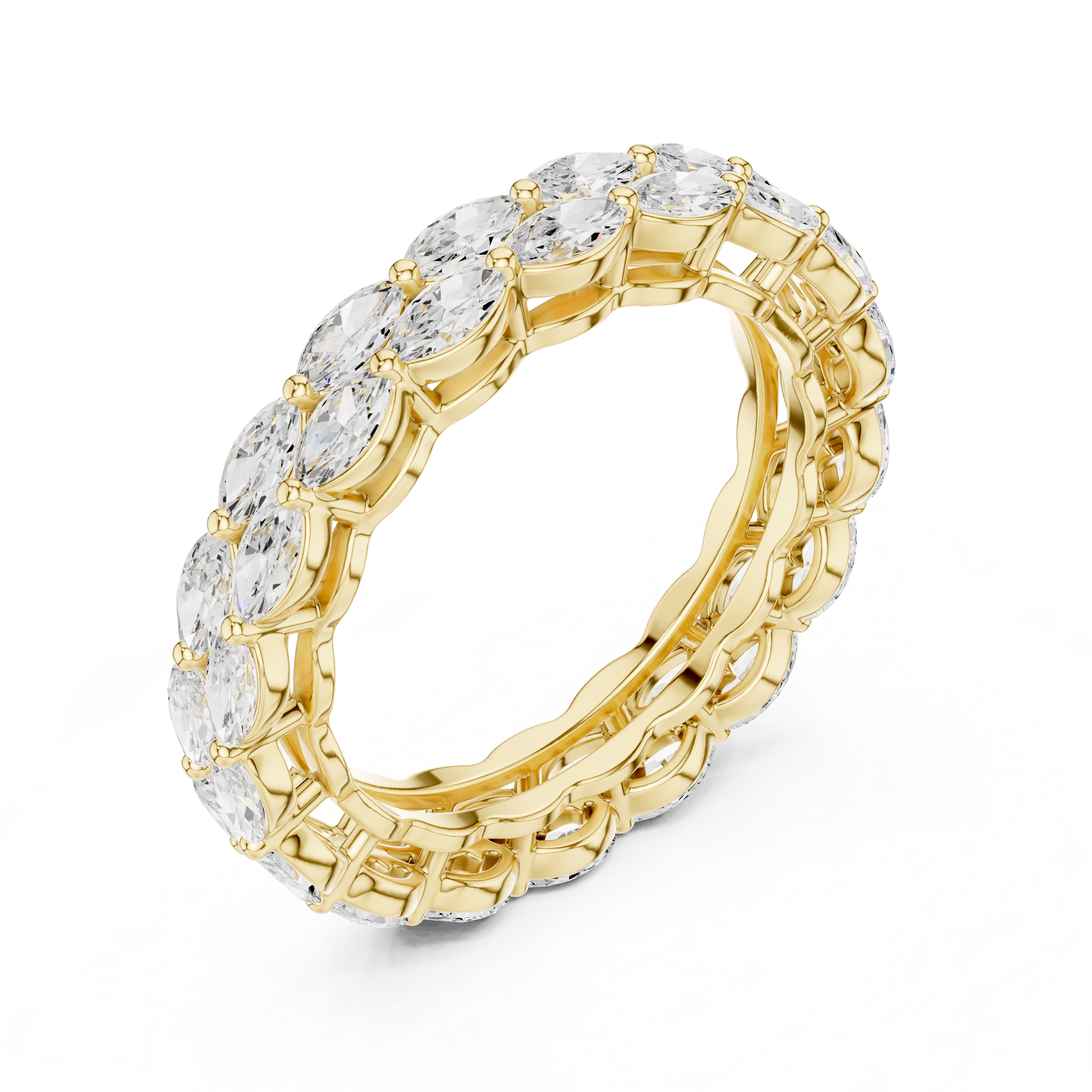 Marquise diamond eternity band