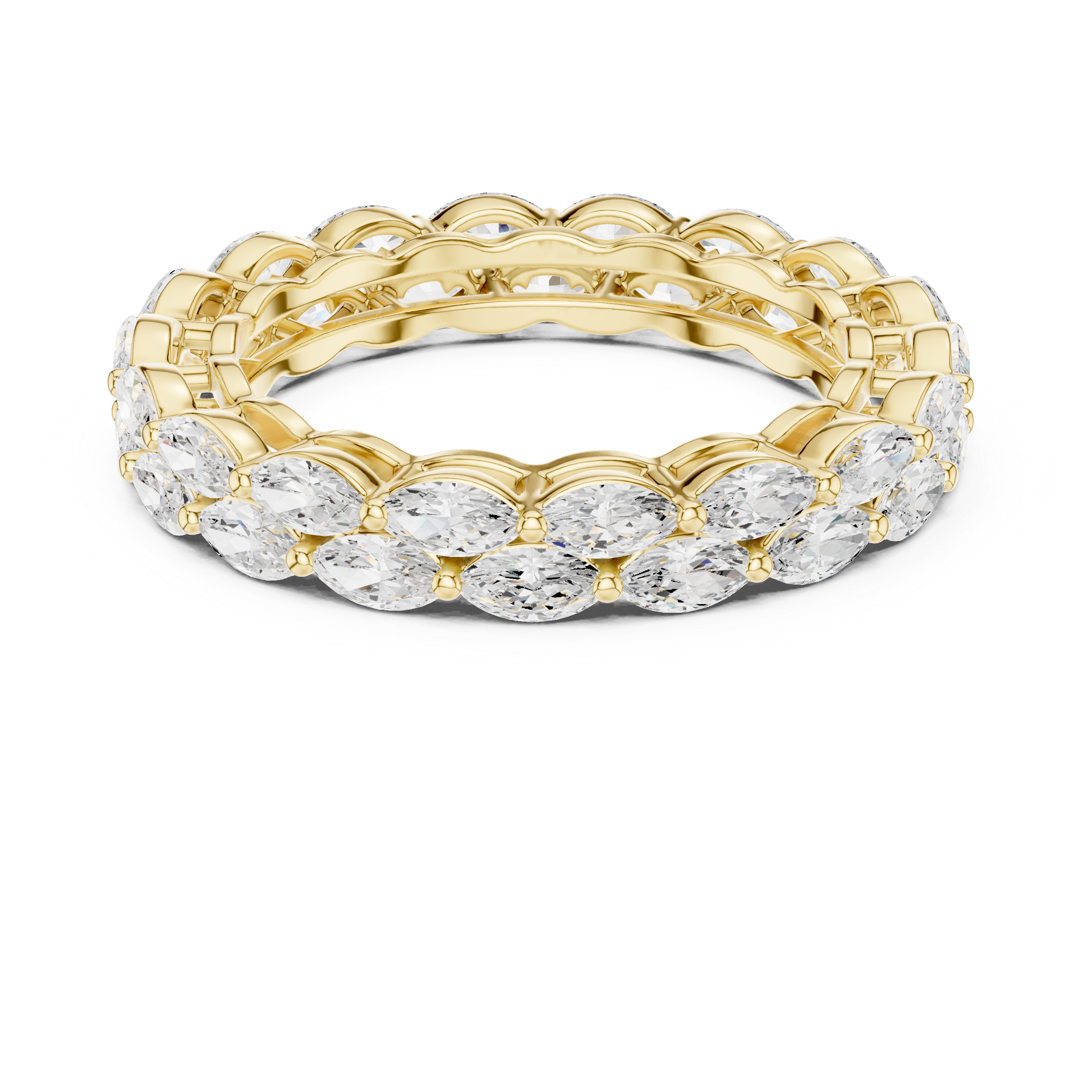 Marquise diamond eternity band