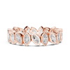 Eternity band featuring marquise-cut diamonds set in a continuous bezel design