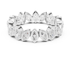 Eternity band featuring marquise-cut diamonds set in a continuous bezel design