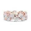 Eternity band with alternating oval and pear-shaped diamonds
