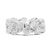 Eternity band with alternating oval and pear-shaped diamonds