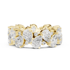 Eternity band with alternating oval and pear-shaped diamonds