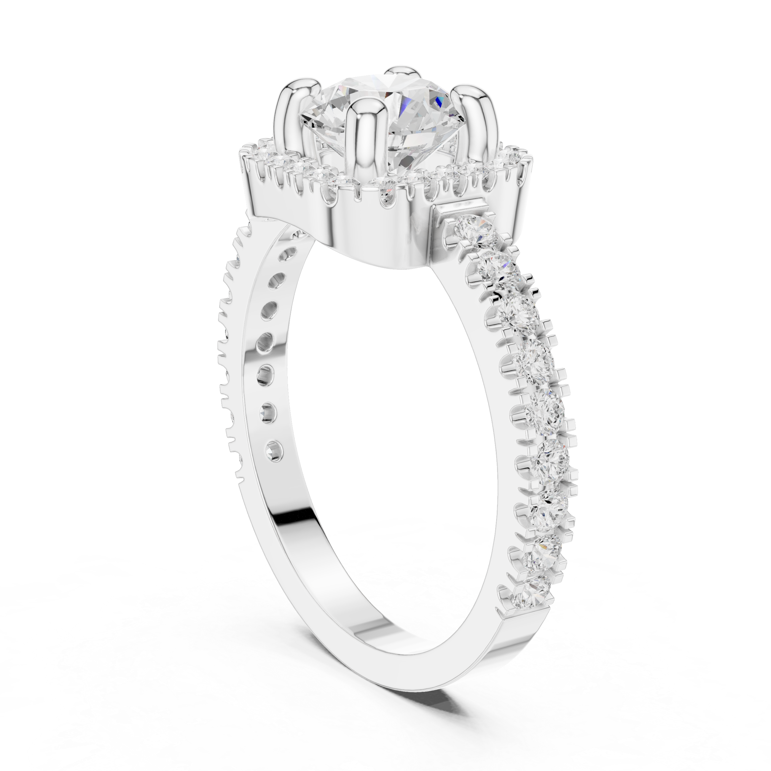 Diamond Halo Engagement Ring