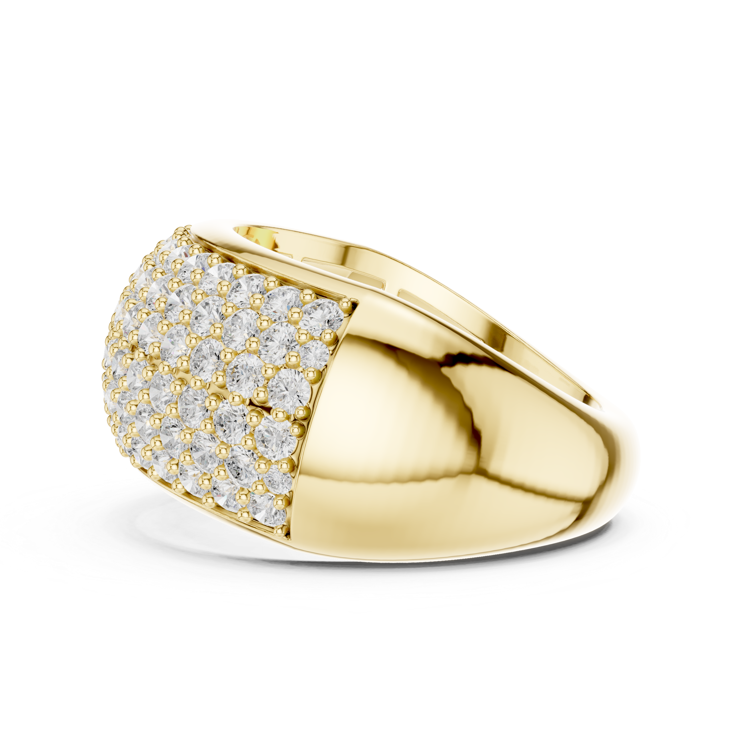 Wide Diamond Pave Statement Band
