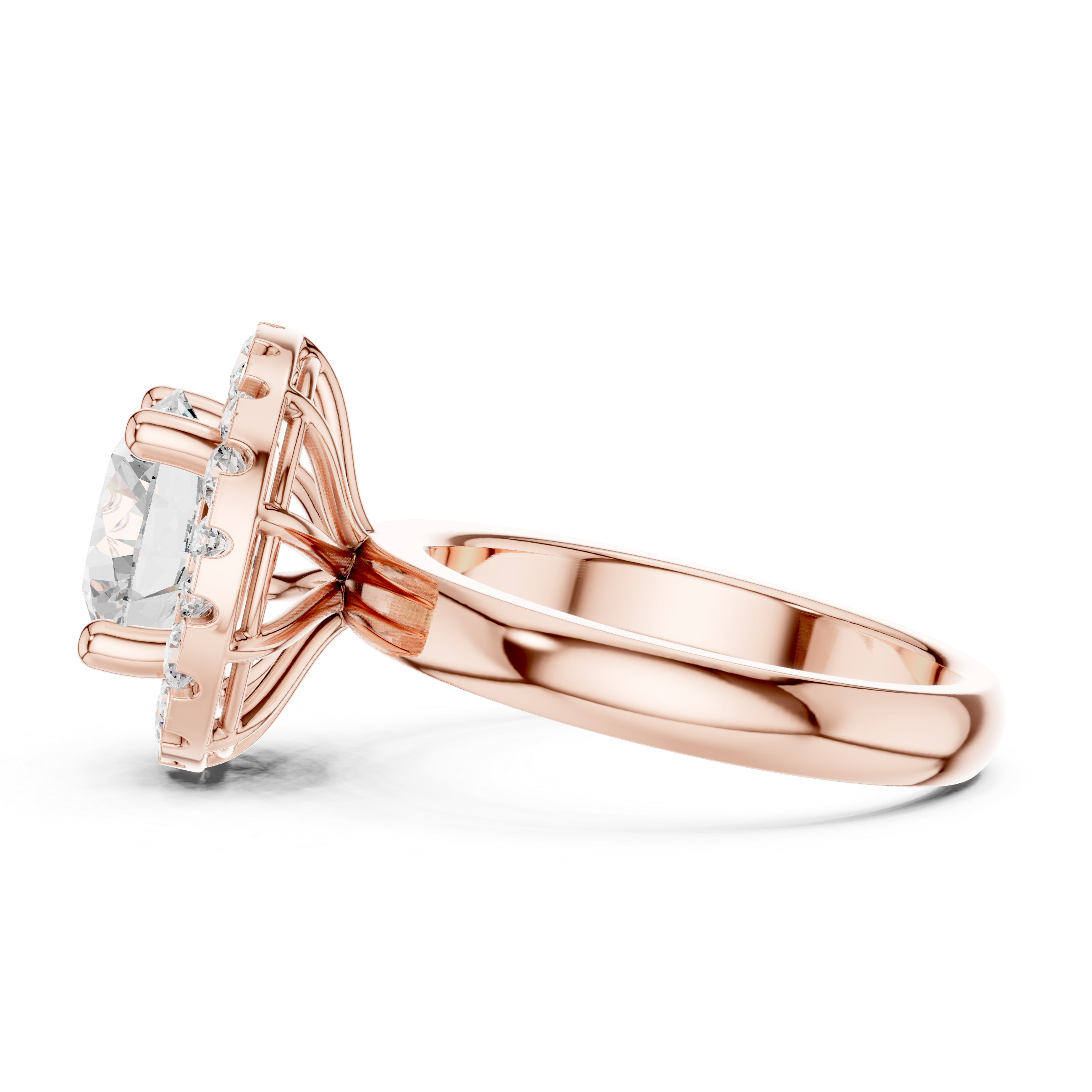 Radiant Halo Round Diamond Ring