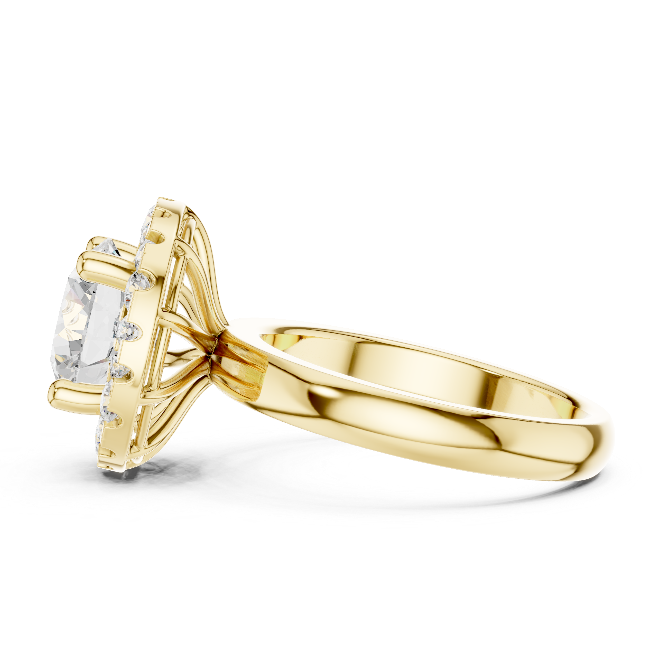 Radiant Halo Round Diamond Ring