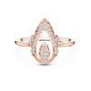 Radiant Rose Leaf Diamond Ring