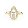 Radiant Rose Leaf Diamond Ring