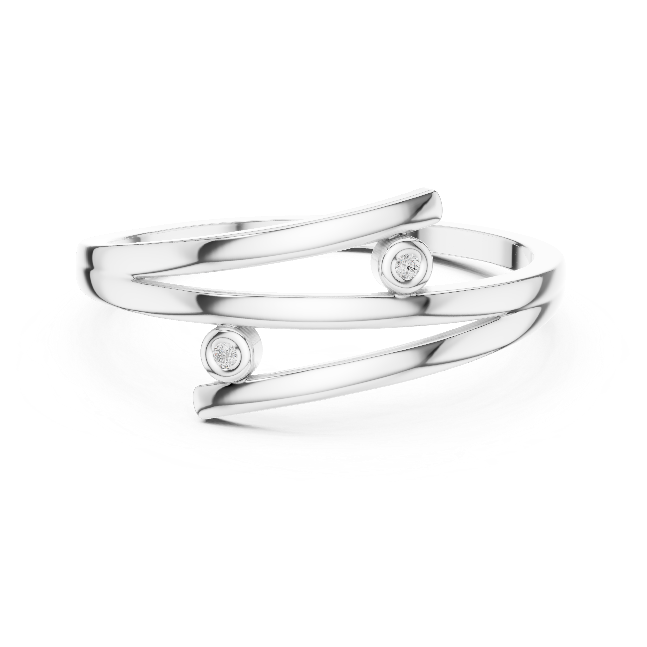 Elegant Gold Ring with Diamond Accents