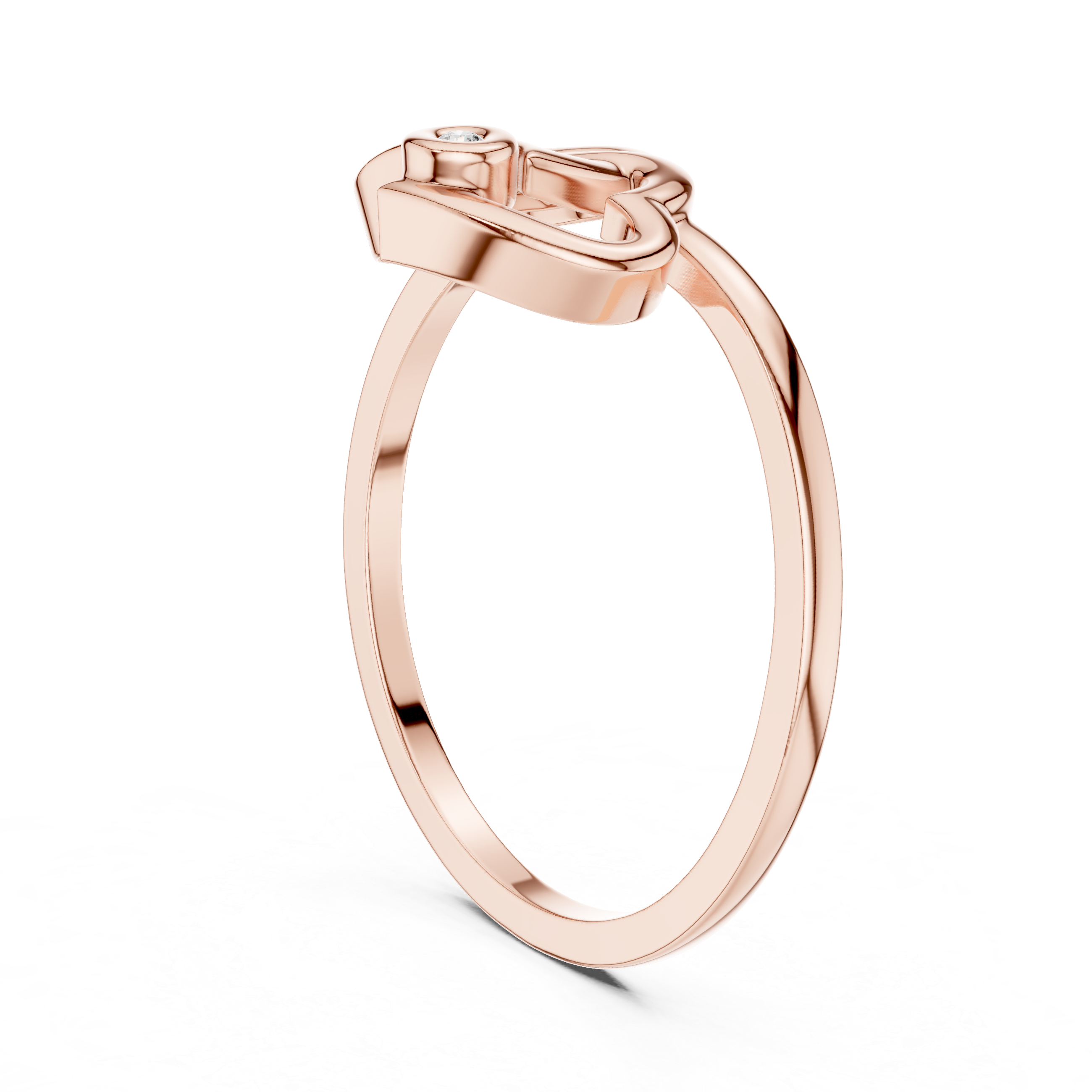 Elegant Gold Elephant Ring with Diamond Accent