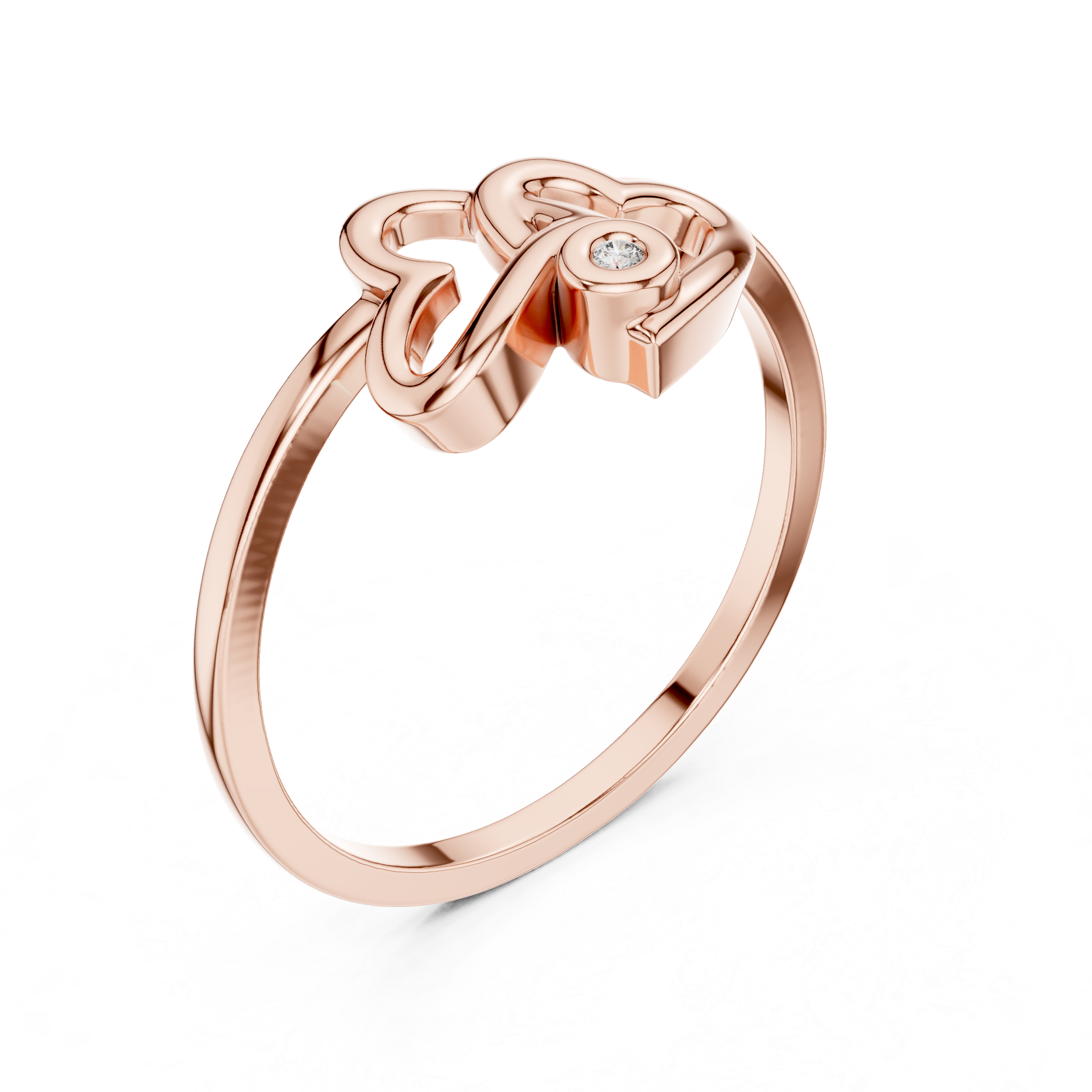 Elegant Gold Elephant Ring with Diamond Accent