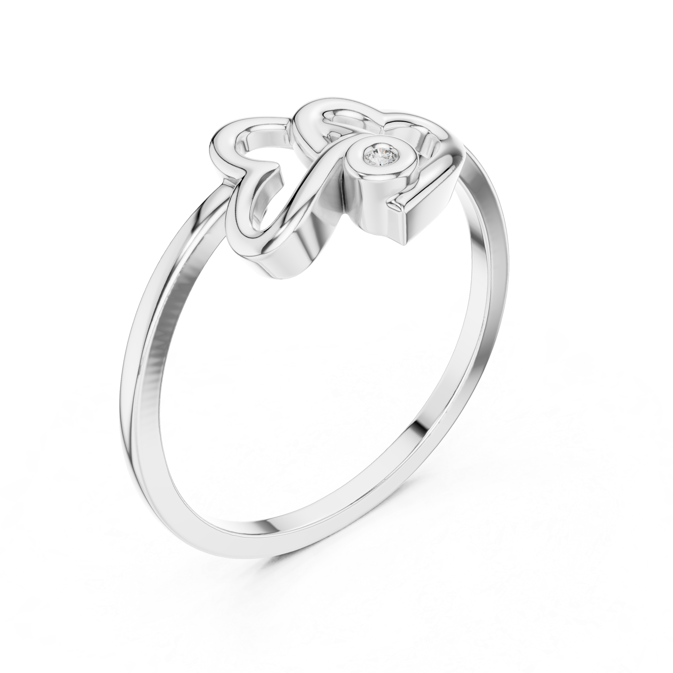 Elegant Gold Elephant Ring with Diamond Accent