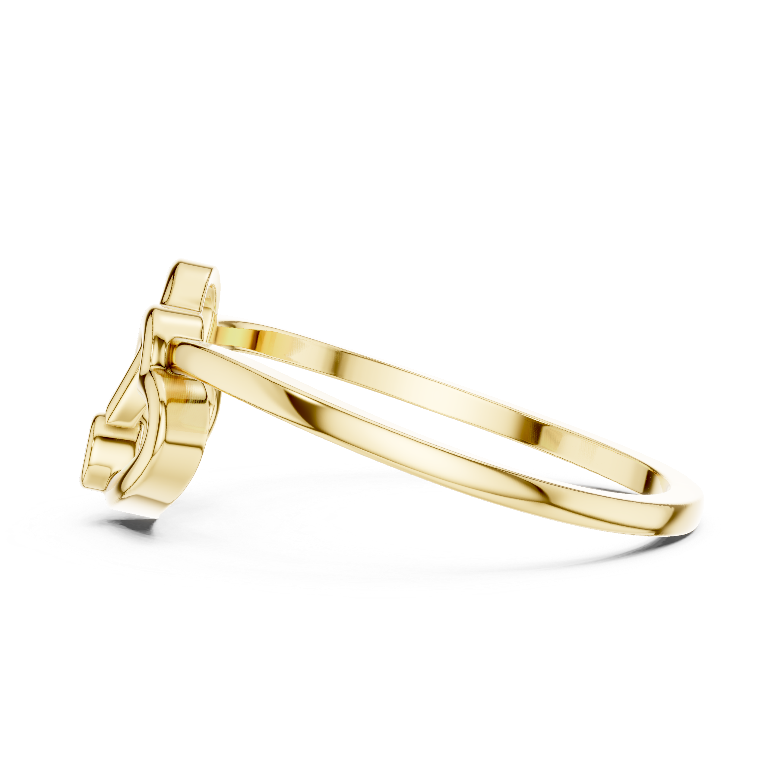 Elegant Gold Elephant Ring with Diamond Accent