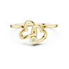 Elegant Gold Elephant Ring with Diamond Accent
