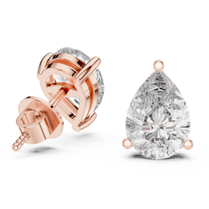 Lustre Bloom Classic Teardrop Diamond Studs